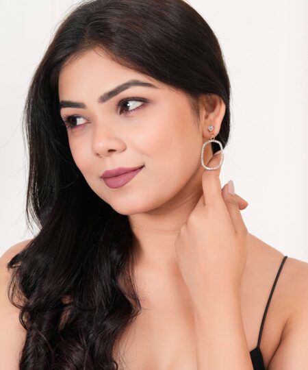 Women's Rose Gold Color Danglers Earrings for Women Party Wear