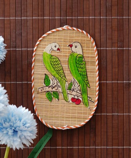 Parrot Couple Bamboo Art For Home Decor | Bamboo Art For Bird's Lovers