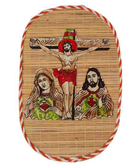 Jesus And Mother Marry Bamboo Design Hand Crafted Modern Interior Wall Hangings